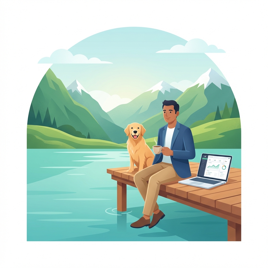 Indian Business Owner enjoying freedom through automation